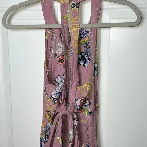 Bp BACKLESS HIGH NECK DRESS SIZE‎ SMALL PINK WITH FLORAL DESIGN SIZE SMALL NWT - Picture 7 of 11